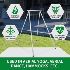 9.6 FT Portable Stand Yoga Swing Stand 551 LBS Aerial Yoga Frame Yoga Sling
