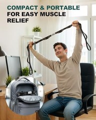 Trideer Non-Elastic Yoga Stretch Strap with Loops for Therapy & Mobility