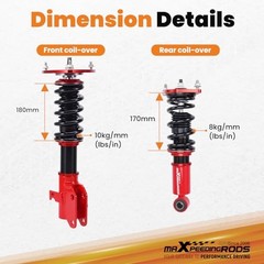 Coilovers for Subaru WRX and WRX STI Sedan 2015-2021, Height Adjustable