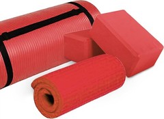 71×24 Inches Yoga Mat W/ Knee Pad & Optional Blocks – Extra 1-Inch Thick
