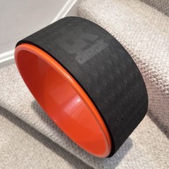 dimeck Yoga Wheel Black Orange 12in EVA Foam Plastic 5in Wide