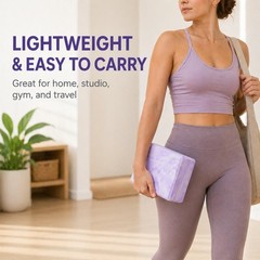 Yoga Block – High-Density Foam Exercise Block for Yoga, Pilates, Stretchin