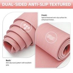 Large Yoga Mat Thick, 76″x32″x0.31″Wide POE Exercise Mat with Non-Slip Surfac…