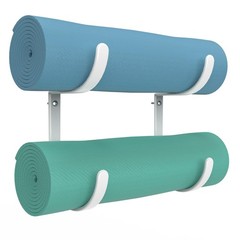 Yoga Mat Holder Wall Mount，No-Tie Mat Storage Rack With Coating for Exercise …