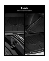 3W Tesla Model 3 Floor Mats and Trunk Mat, All-Weather TPE Floor Liner Compat…