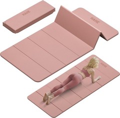 Foldable Yoga Mat,74″Lx32″Wx1/3″Thick,Folding Exercise Mat,Non-slip Wide Pila…