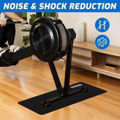 2PCS Rowing Machine Mats, 30″X12″ Non-Slip Mat Protect Hardwood Floor Carpet, Fi