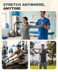 Trideer Non-Elastic Yoga Stretch Strap with Loops for Therapy & Mobility