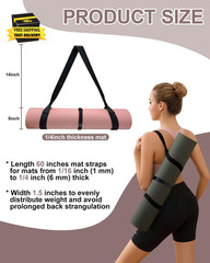 Yoga Mat Carrier, Premium Yoga Strap for Carrying Yoga Mats with Adjustable Velc