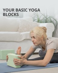 Trideer Yoga Block, Soft Non-Slip Surface Premium Foam Mint Green-2 Pack