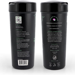 Natural Wipes for Fitness in Lemongrass & Eucalyptus, Gyms, Yoga, Peloton Cycles