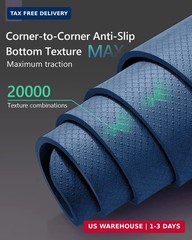 KEEP Extra Wide & Long Yoga Mat for Men, 79″x39″x7mm Thick, Non-Slip TPE Exercis
