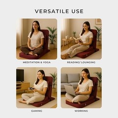 Relaxing Meditation Large Yoga Chair Buddha with Back Support Cushion