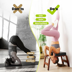 Yoga Headstand Bench, Stand Yoga Chair for Balance Training, Core Strength Build