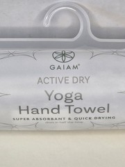 Gaiam Active Dry Yoga Towel 20″x30″ – Quick-Dry Absorbent Silver for Yoga