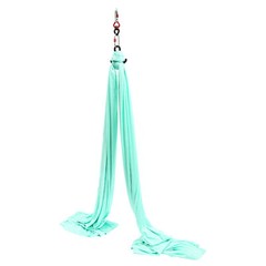 6M Aerial Yoga Sling Hammock Kit with Carabiners Green Polyester 440LB Capacity
