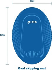 Jump Rope Mat Outdoor Indoor, Oval 52” x 36” Non-slip Fitness Exercise Mat,