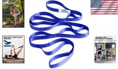 Mobility Aid & Leg Lifter Strap – 75″ Non-Elastic Stretching Strap in Royal Blue