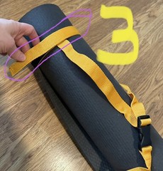 Yoga Mat Harness BLUE Sling Carrier Strap Buckle Waist Shoulder Luggage Bike USA