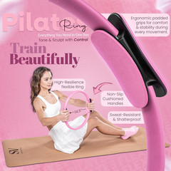 14-Piece Pink Pilates Kit for Women | Complete Home Workout Set