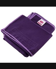 Peace Yoga Purple Suede Yoga Towel 2-Pack Anti-Slip Ultra-Absorbent 24×72