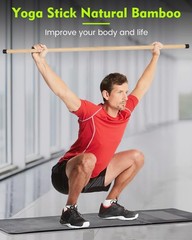 5ft Yoga Stick Set – Natural Bamboo Stretch Bar for Mobility & Posture
