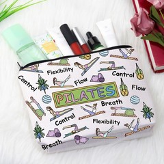 GJTIM Pilates Bag, Canvas Cosmetic Case for Fitness Instructor, Bag