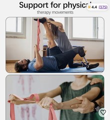 NEW – 10 Loop Non-Elastic Yoga Strap – Pink – Stretching and Therapy