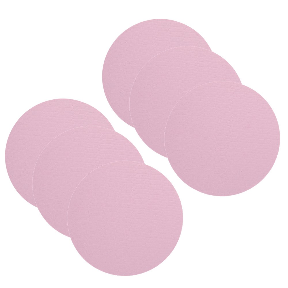 6Pcs Durable Tpe Fitness Yoga Knee and Elbow Pads Pink Round Exercise Mat