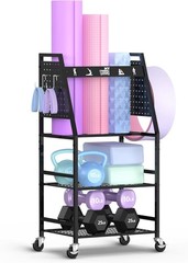 Yoga Mat Storage Racks,Home Gym Storage Rack Dumbbells Kettlebells Foam Roller