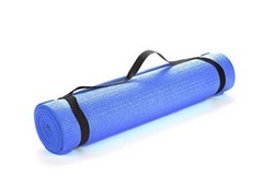 YOGAPVC-BLK All Purpose Extra Thick Yoga Fitness & Exercise Mats with Blue