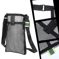 Mesh Water Bottle Holder with Strap and Pocket, 2 PCS Convenient Crossbody