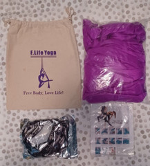 F.Life Unisex Adult Purple Silk Single/Dual Point Attachment Aerial Yoga Hammock