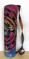 Tie Dye Elephant Yoga Mat Carrier Bag Hippie Mandala Cotton Bag With Shoulder US