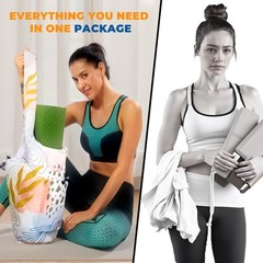 Large Yoga Mat Bag Carrier for Women – Gym & Pilates Tote with Drawstring Wat…