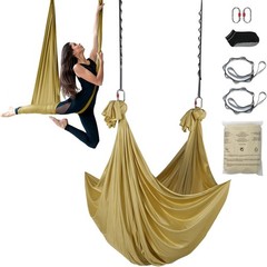 Aerial Silk & Yoga Swing, Aerial Yoga Hammock Kit with 100gsm Nylon Fabric, Full