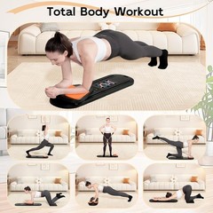 Pilates Board Reformer Set Portable Foldable Black Orange Bag Timer Rope Mat NEW