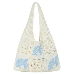 Crochet Tote Bag for Women, Aesthetic Crochet Mesh Beach Tote Lb-sea Turtle