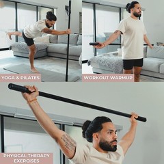 5Ft Yoga Stick Made from Natural Bamboo – Stretching Stick for Mobility, Balance
