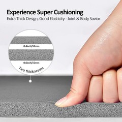 Gruper Thick Yoga Mat Non Slip, Large Size 72″ L x 72 x 24 x 0.4 inches, Grey