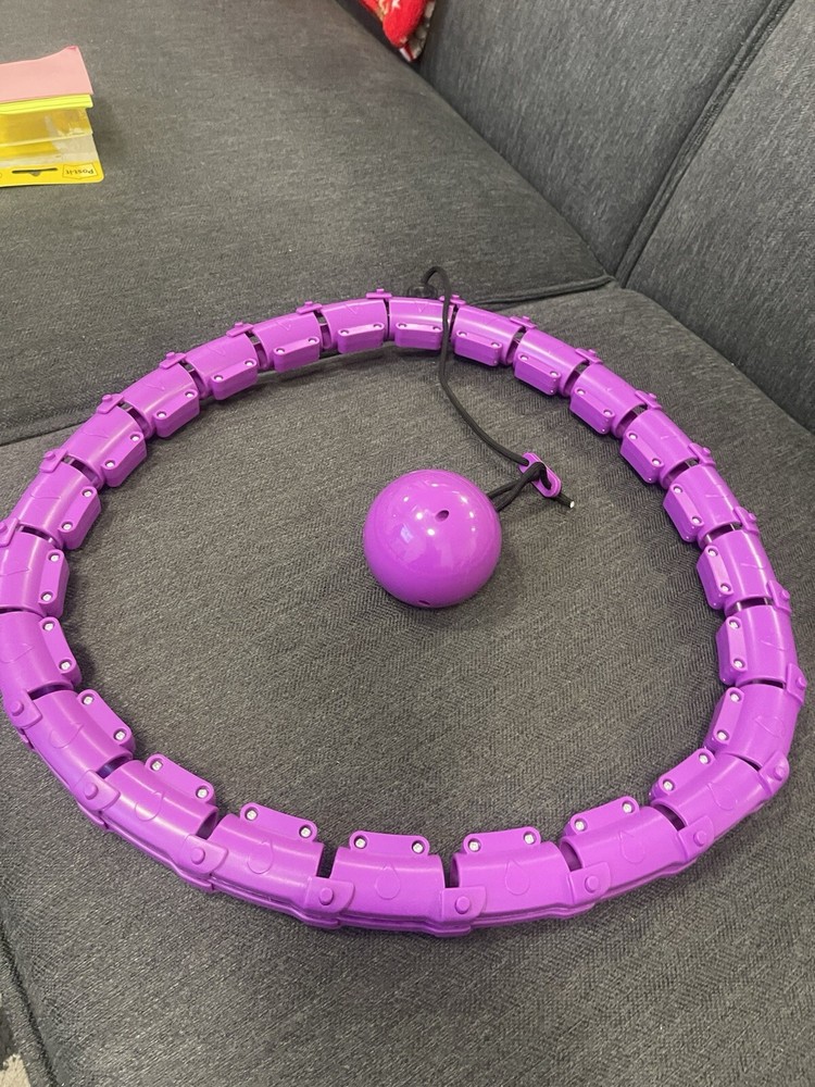 FEECCO Weighted Fitness Hoop, 8 Detachable Sections For Weight Loss