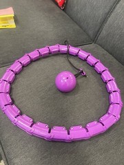 FEECCO Weighted Fitness Hoop, 8 Detachable Sections For Weight Loss
