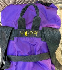 YOPA 3 Yoga Mat Bag Crossover Backpack Drawstring Zip Sling Pocket Purple NO MAT