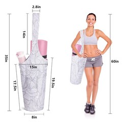 Yoga Mat Bag with Large Pocket, Adjustable Shoulder Strap for Accessories