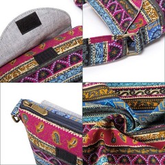 OPQRSTU Women’s Retro Small Size Canvas Shoulder Bag Hippie Boho Crossbody Ha…