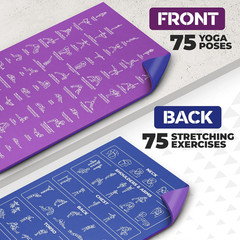 Instructional Yoga Mat with Carrying Strap: Cute Yoga Mat with 75 Illustrated Yo