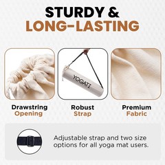 ® Cotton Yoga Mat Bag with Adjustable Strap | Durable Yoga Bag for Mats, Perf…