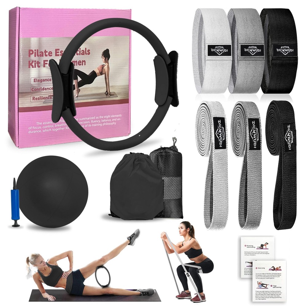 Pilates Essentials Kit for Home Women, Pilates Equipment for Workouts, 6 Fabr…