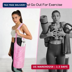 IwIeIaIrI Yoga Mat Bag for Women with Large Size Pocket and Zipper Pocket,Yoga B