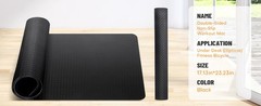 Under Desk Elliptical Mat – Non-Slip Exercise Equipment for Peloton Bike, Small